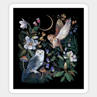 Owls night garden Sticker